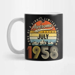 Awesome Since July Vintage 65th Birthday Mug